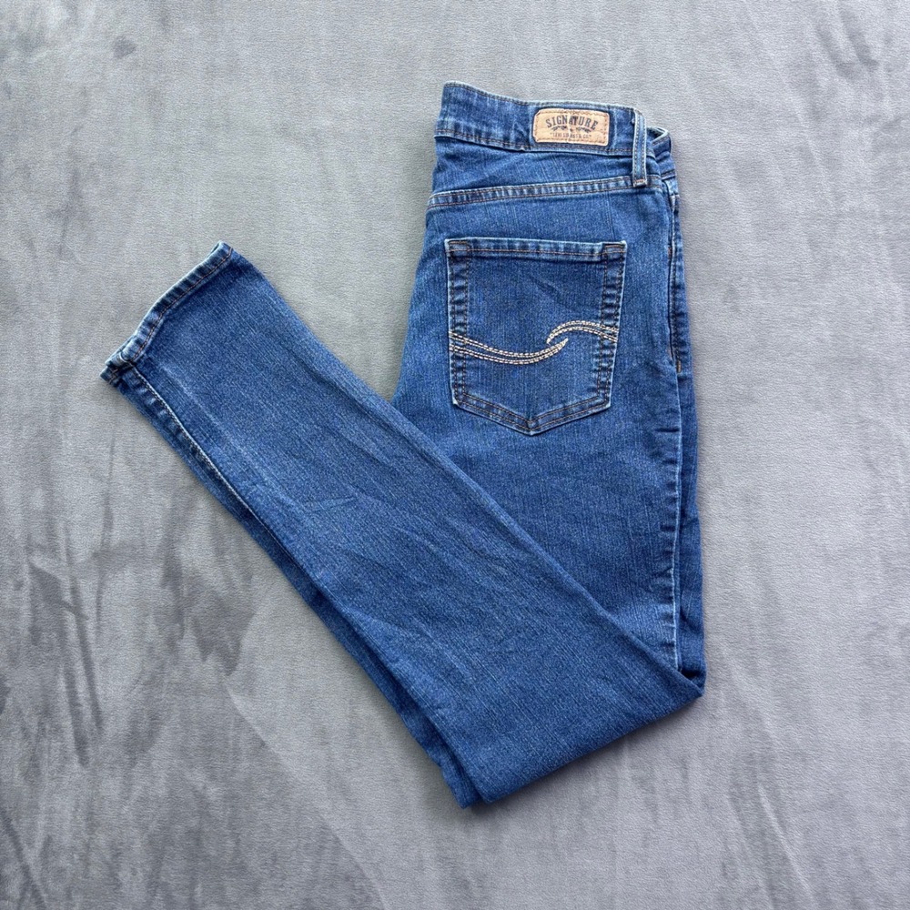 Signature by Levi Strauss & Co The Skinny Jeans Medium Wash Blue Size 8 Medium